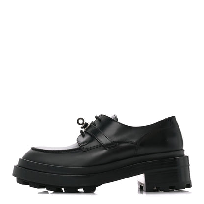 Hermes Glossed Calfskin First Oxford 37 Black 1 of 10