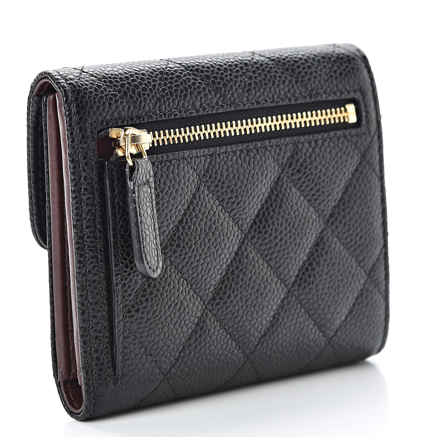 Chanel Caviar Quilted Compact Flap Wallet Black 3 of 10