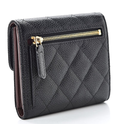 Chanel Caviar Quilted Compact Flap Wallet Black 3 of 10