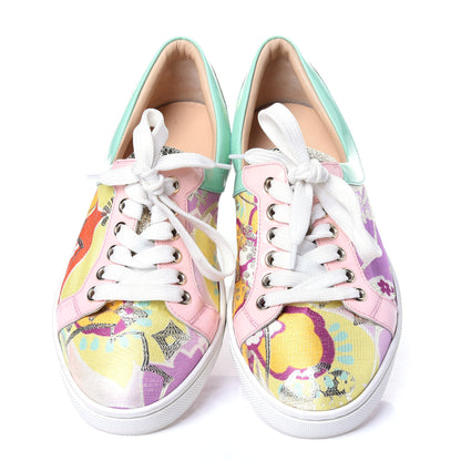 Christian Louboutin Calfskin Patent Seava Sneakers 37 Multi 5 of 14