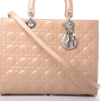 Christian Dior Patent Cannage Large Lady Dior Light Pink 8 of 11