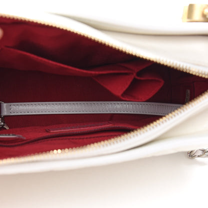 Chanel Aged Calfskin Quilted Small Gabrielle Hobo White 5 of 9