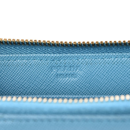 Prada Saffiano Metal Zip Around Wallet Voyage 6 of 11