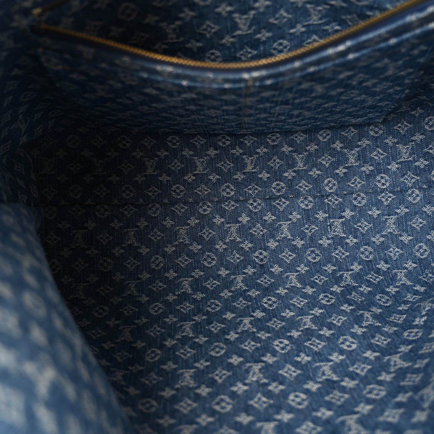 Louis Vuitton Monogram Denim CarryAll MM Blue 6 of 10