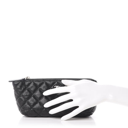 Chanel Caviar Quilted Cosmetic Case Black 2 of 9