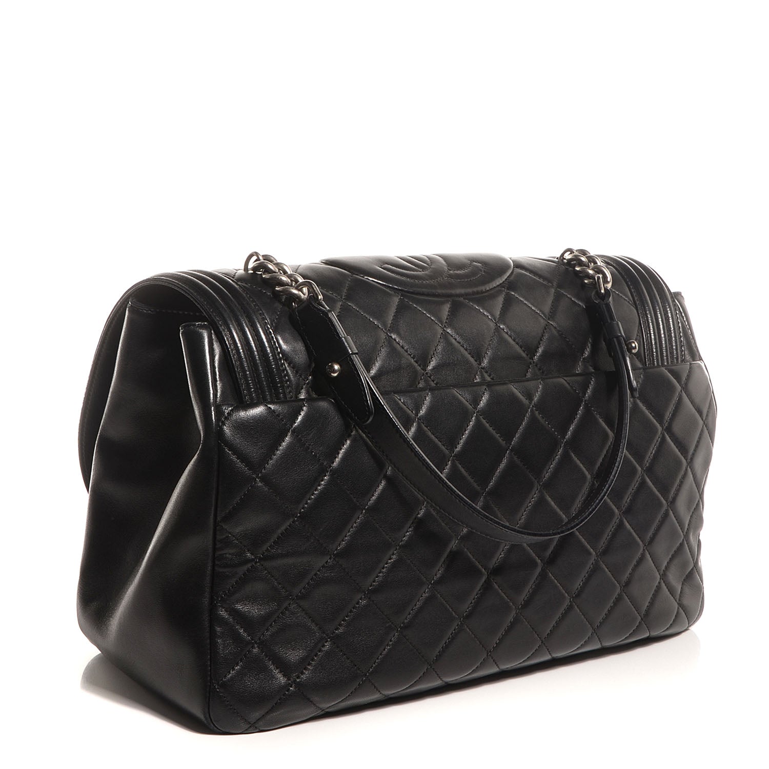 Chanel Lambskin Quilted Large Antik Boy Flap Black 3 of 8
