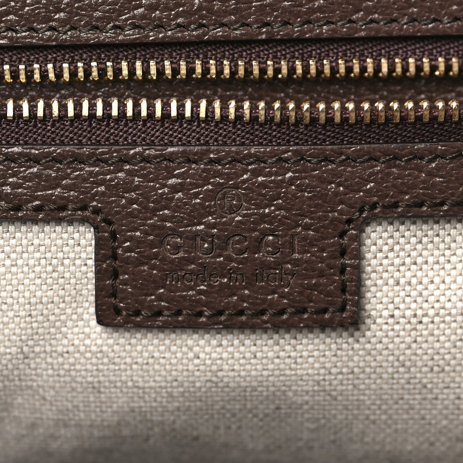 Gucci Monogram Jumbo GG Textured Dollar Calfskin Web Medium Ophidia Shopping Tote Camel Ebony 6 of 9