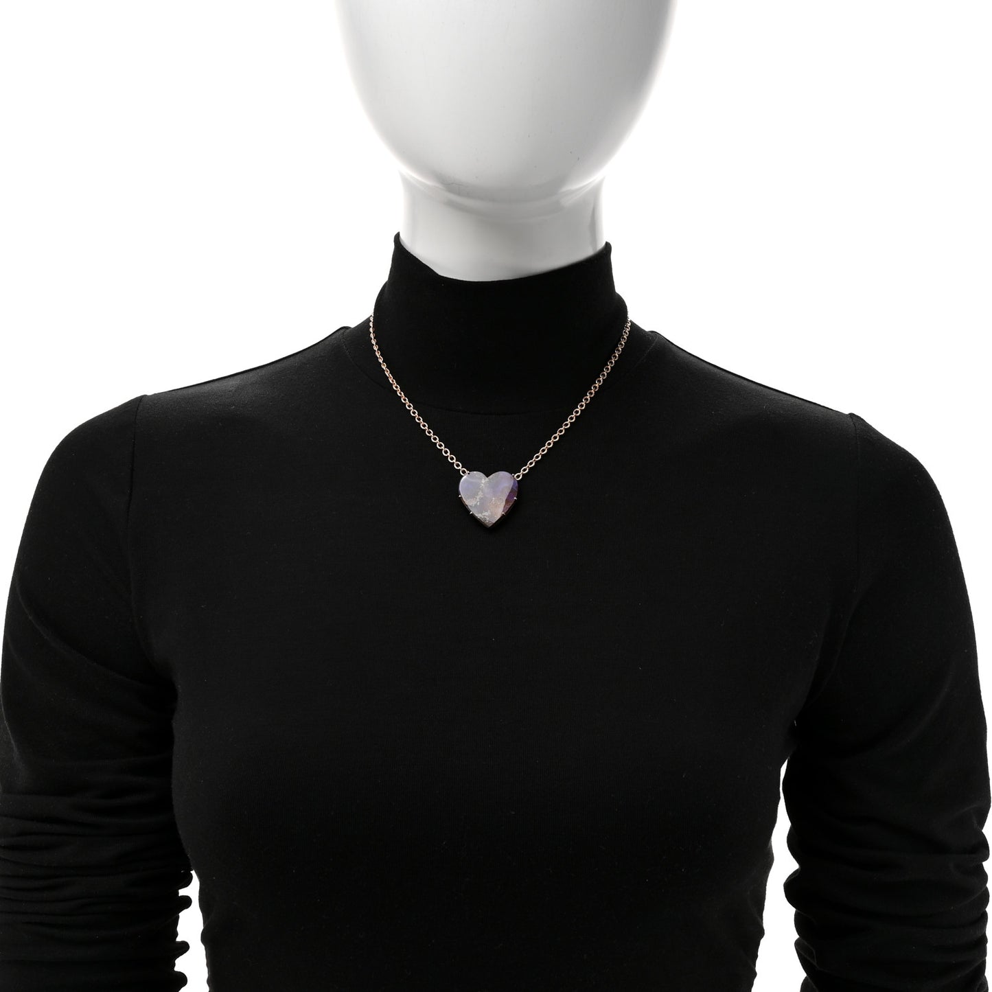 18K Rose Gold Boulder Opal One of a Kind Love Pendant Necklace