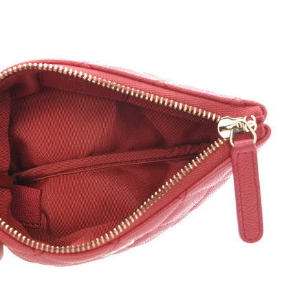 Chanel Caviar Quilted Small Cosmetic Case Dark Pink 5 of 8