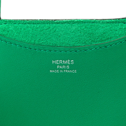Hermes Taurillon Clemence Swift In-The-Loop 18 Bag Vert Comics 6 of 13
