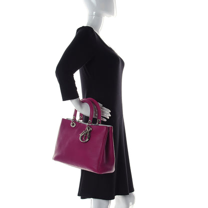 Christian Dior Calfskin Medium Diorissimo Bag Toxic Purple 2 of 14