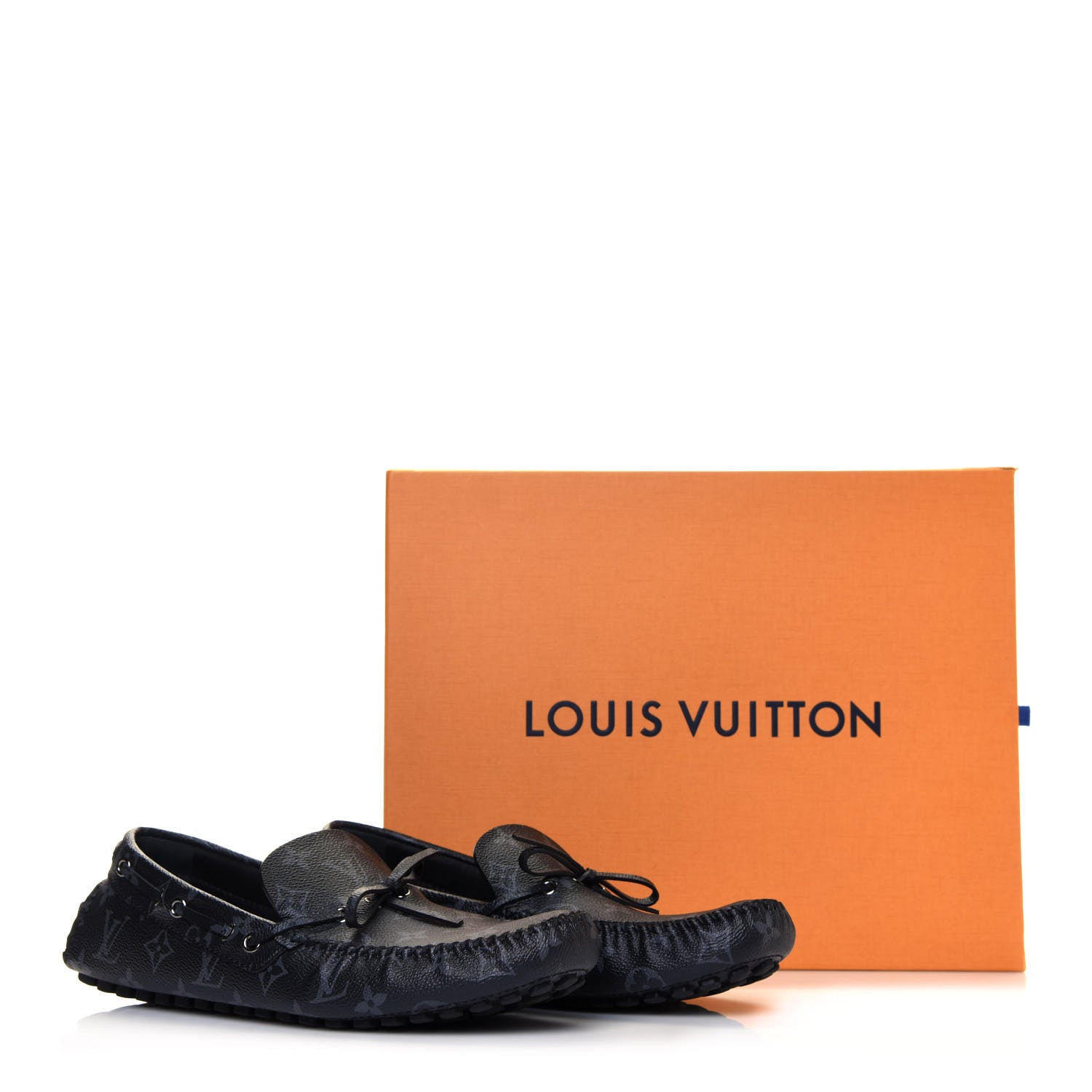 Louis Vuitton Monogram Eclipse Mens Arizona Car Shoe Moccasin Loafers 9.5 7 of 7