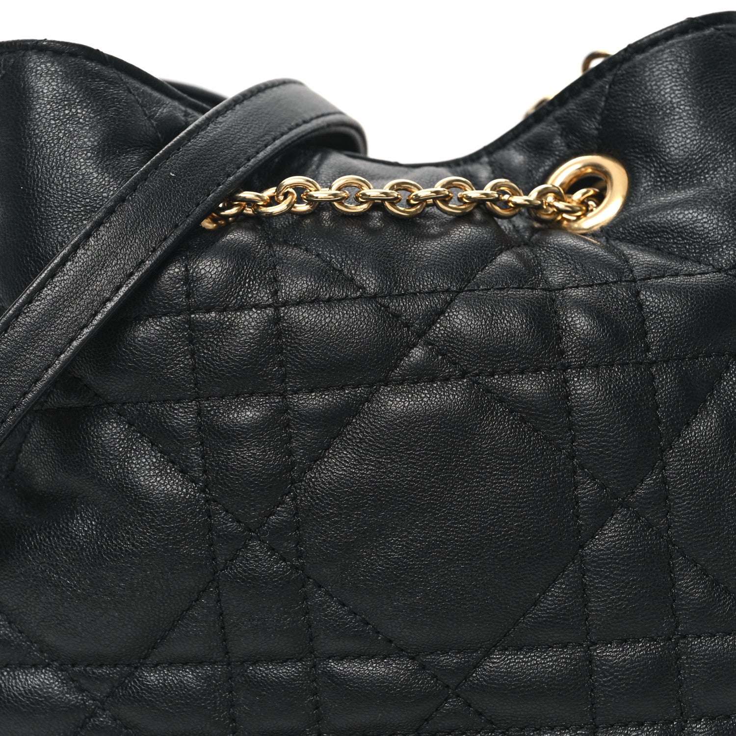 Christian Dior Lambskin Supple Macrocannage Medium Ammi Bag Black 8 of 13