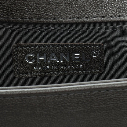 Chanel Calfskin Medium Boy Bag Flap Metallic Dark Silver 6 of 8