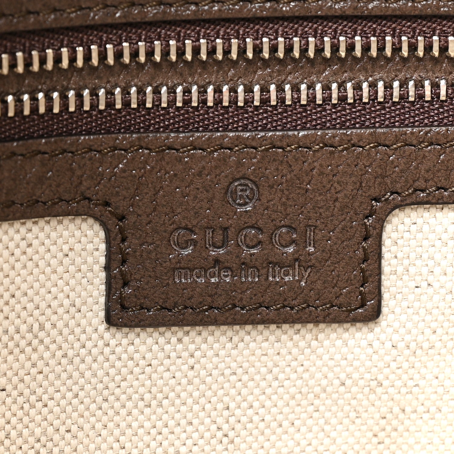 Gucci GG Supreme Monogram Textured Calfskin Web Large Attache Shoulder Bag Beige Ebony New Acero 6 of 9