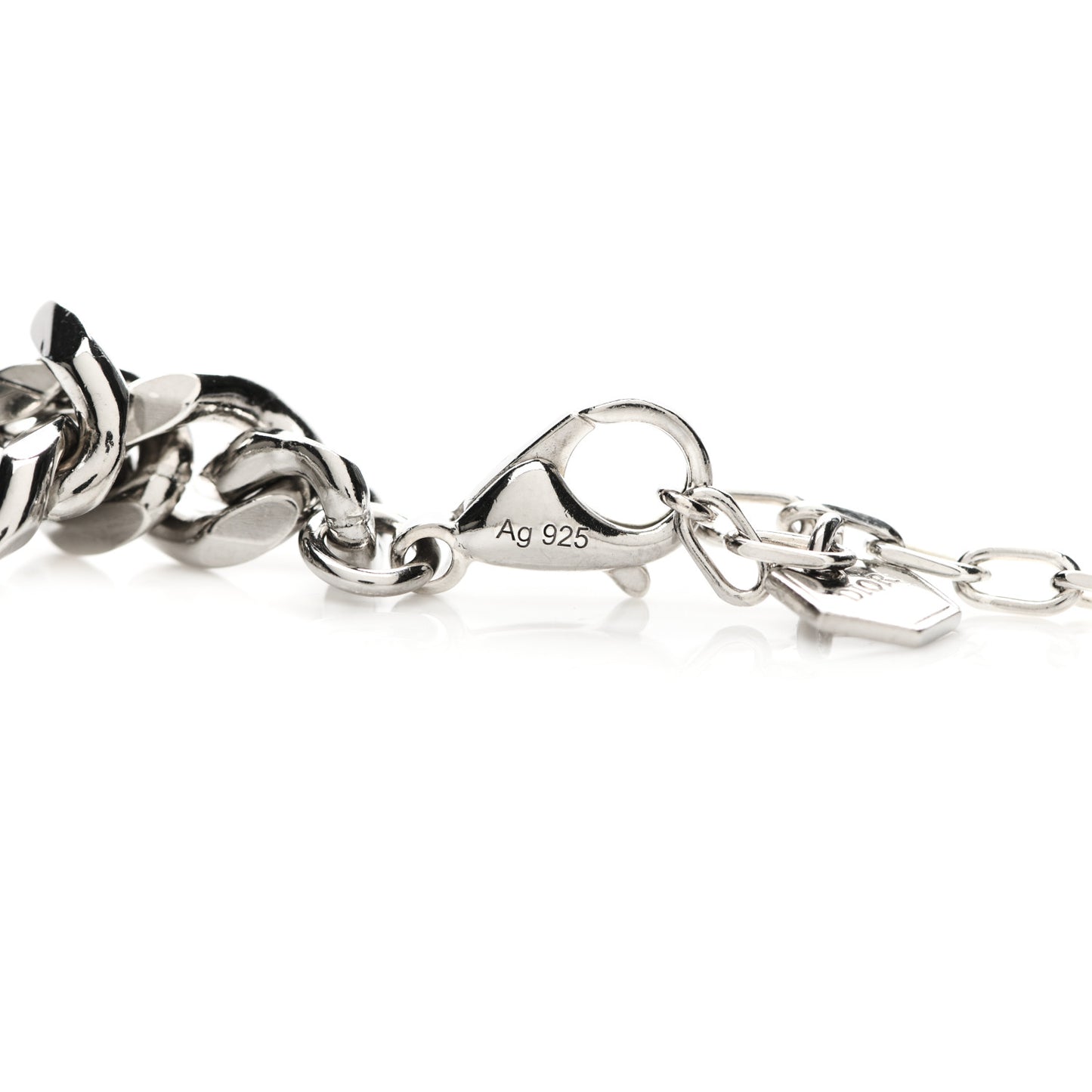 Sterling Silver Oblique Plate Chain Link Necklace