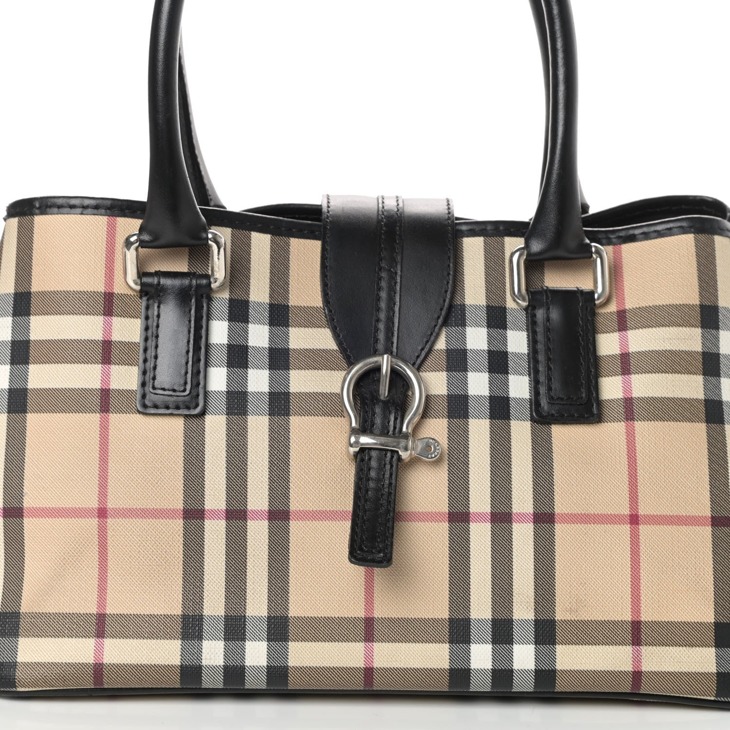 Burberry House Check Buckle Tote Black 7 of 9