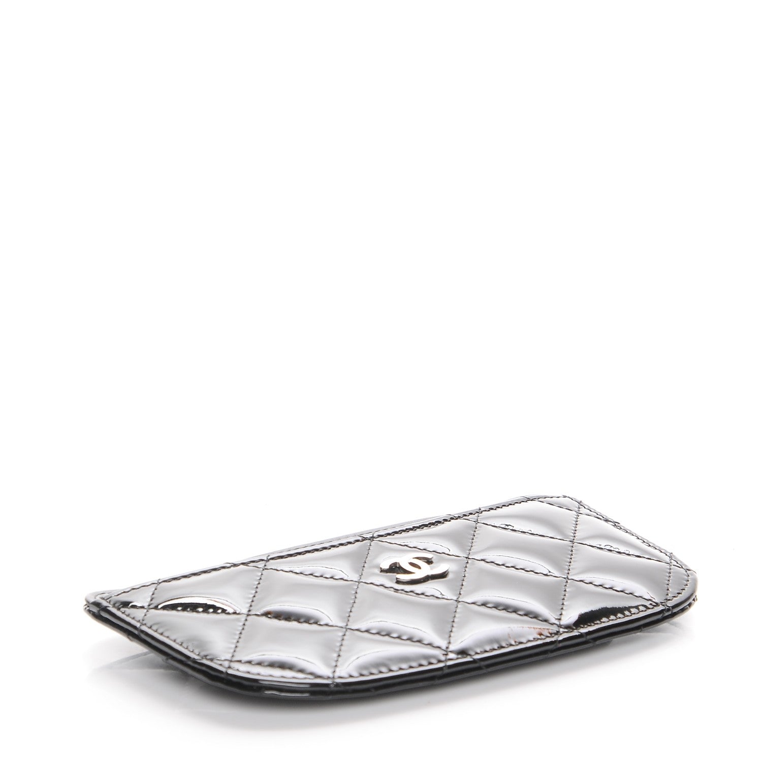 Chanel Patent Quilted Card Holder Black 4 of 8