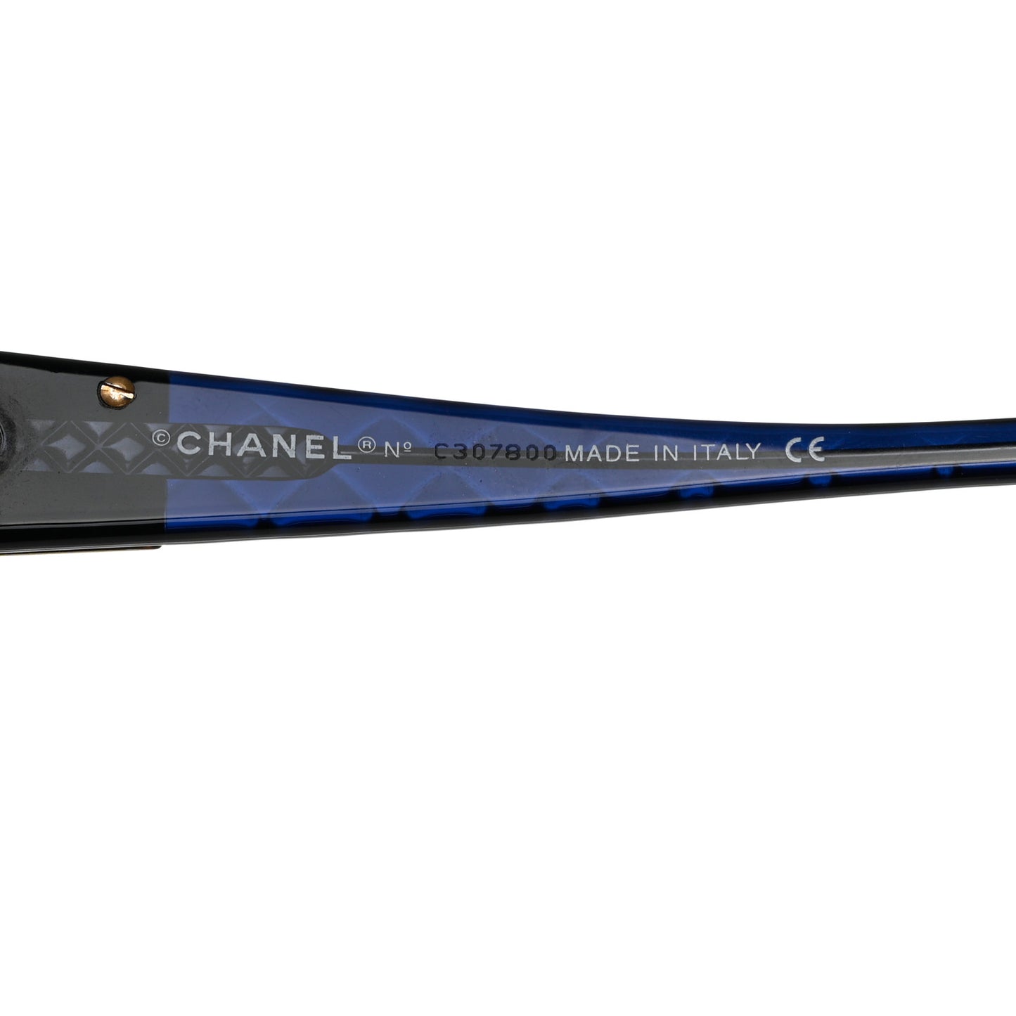 Acetate Quilted CC Sunglasses 5014 Blue