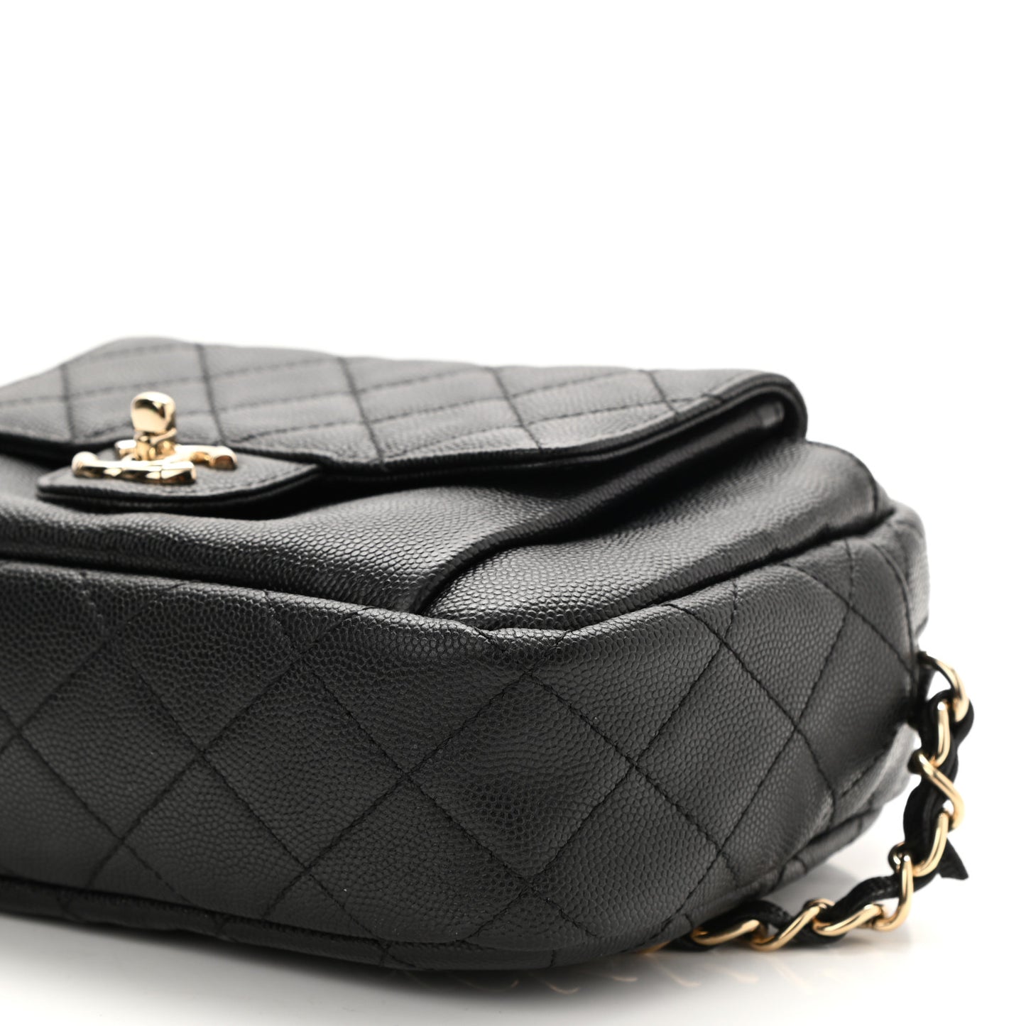 Caviar Quilted CC Day Camera Case Black