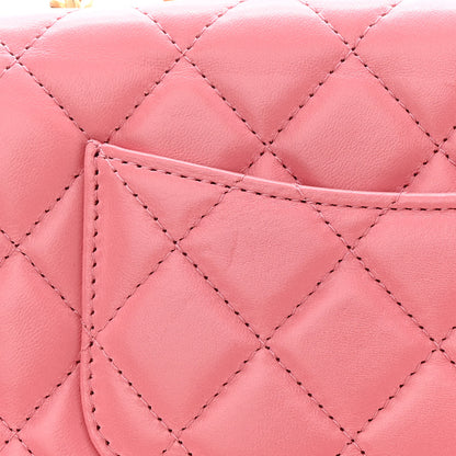 Chanel Lambskin Quilted Pillow Crush Wallet On Chain WOC Pink 13 of 14