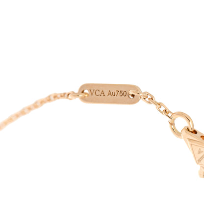 Van Cleef & Arpels 18K Yellow Gold Mother of Pearl Sweet Alhambra Bracelet 3 of 5