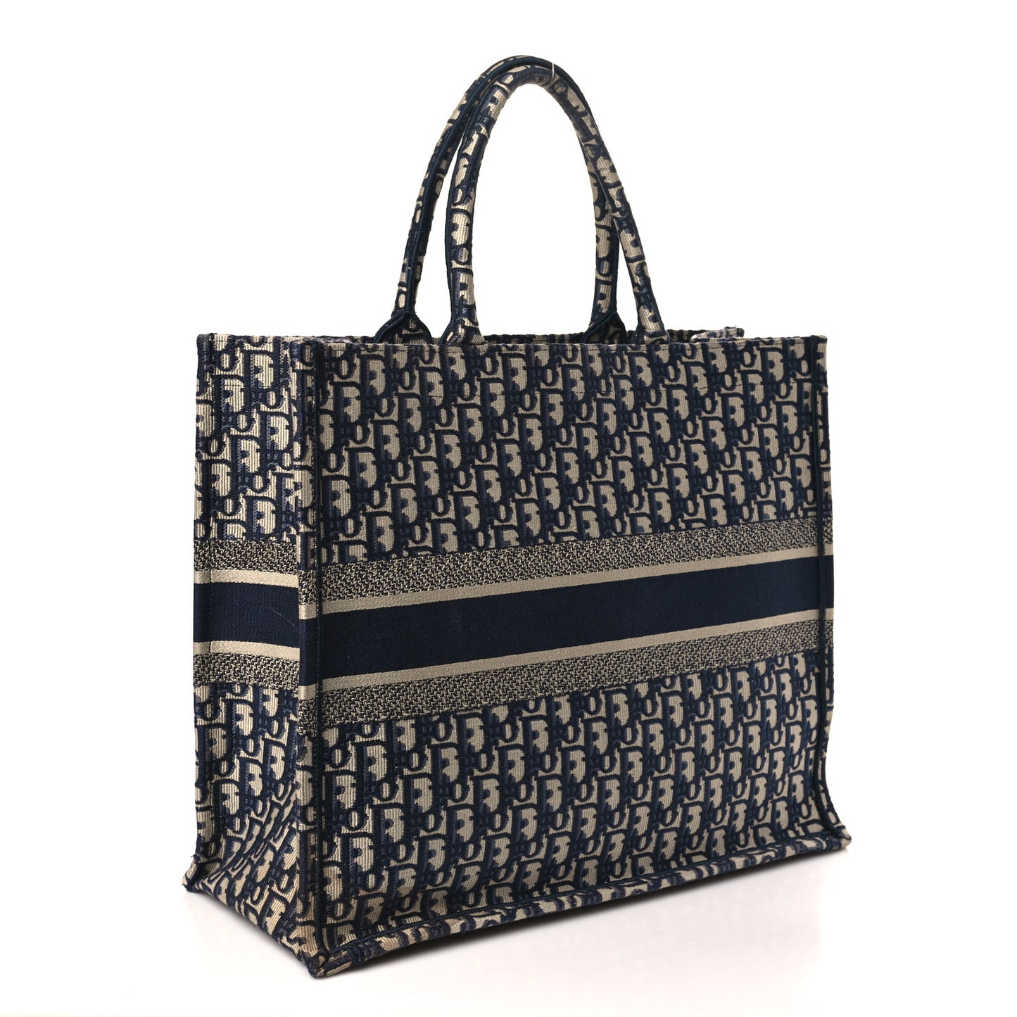 Oblique Large Book Tote Blue Multicolor