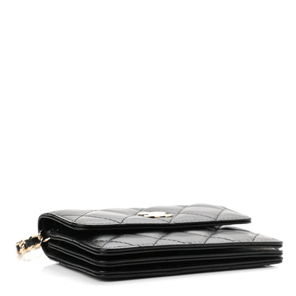 Chanel Lambskin Quilted My Chanel Lady Card Holder On Chain Black 4 of 12