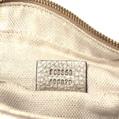 Gucci Metallic Pebbled Calfskin Small Soho Disco Bag Golden Beige 7 of 9
