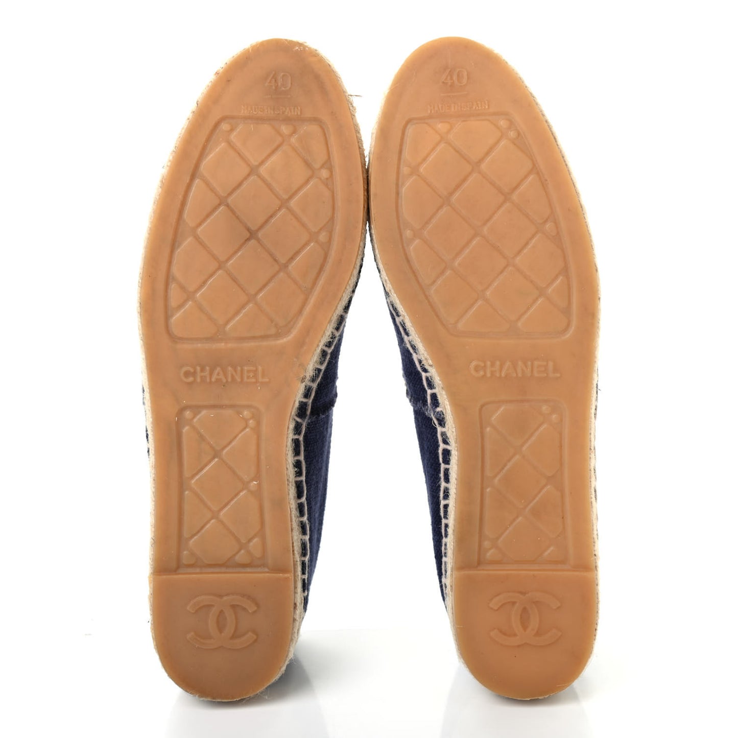 Denim Toile CC Espadrilles 40 Navy Black