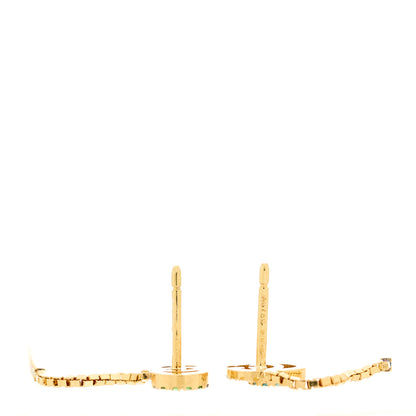 Gucci 18K Yellow Gold Sapphire Topaz Tsavorite Running G Drop Earrings 8 of 9