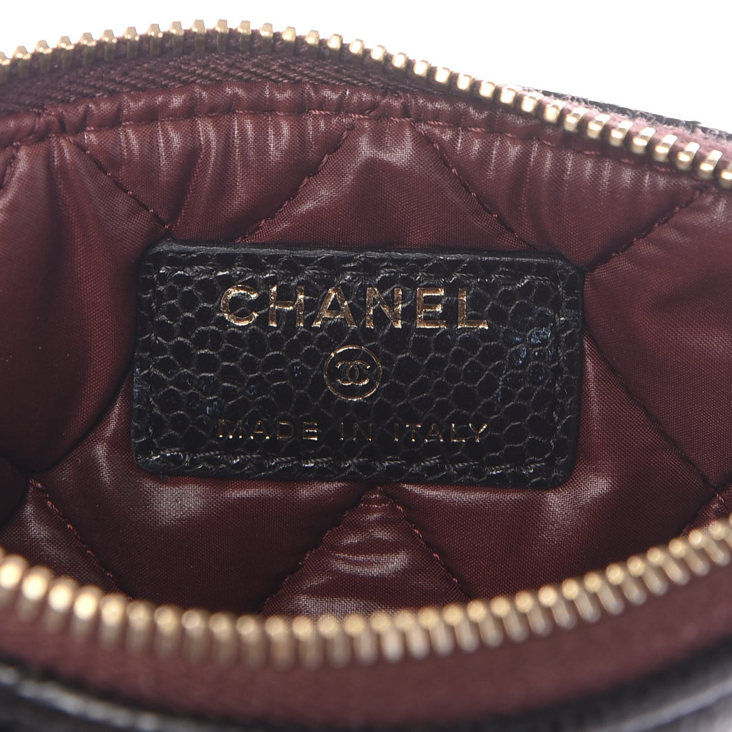 Caviar Quilted Small Cosmetic Case Black