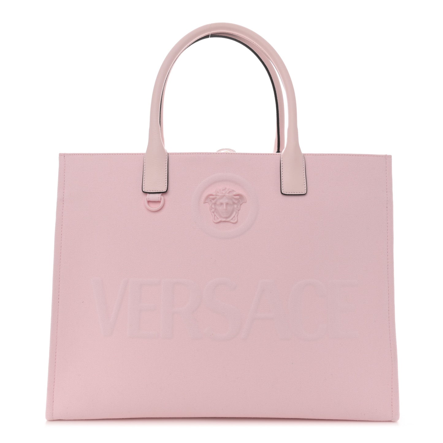 Canvas Calfskin La Medusa Tote Bag Pink