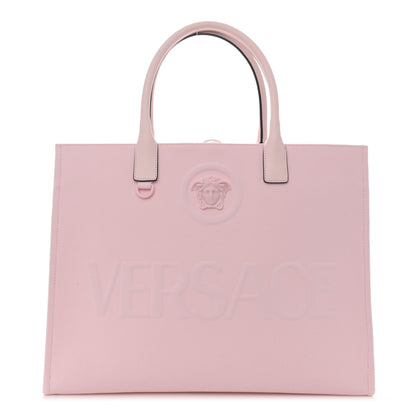 Versace Canvas Calfskin La Medusa Tote Bag Pink 1 of 14