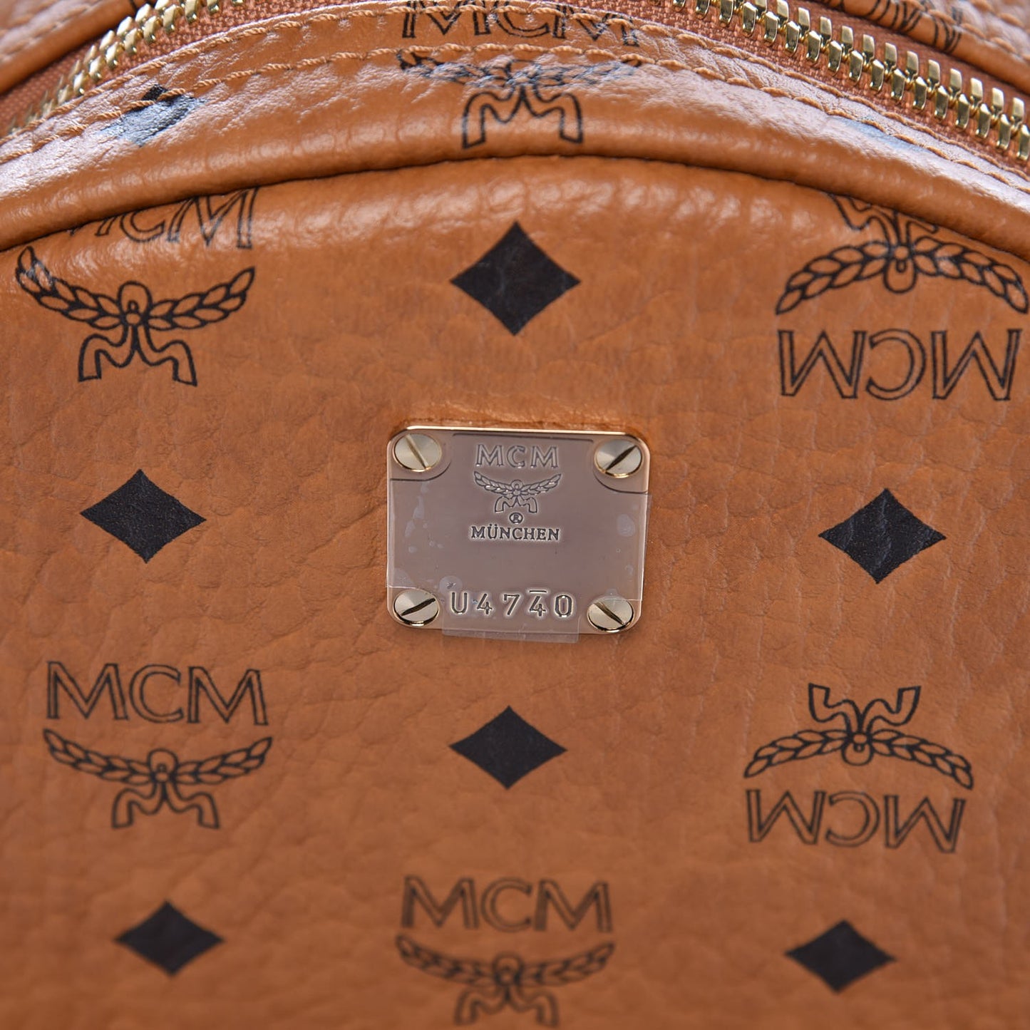 Visetos Small Side Stud Stark Backpack Cognac