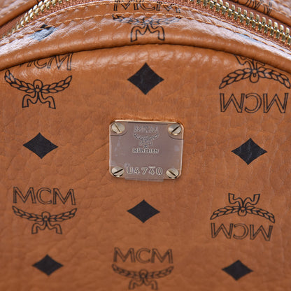 MCM Visetos Small Side Stud Stark Backpack Cognac 6 of 12