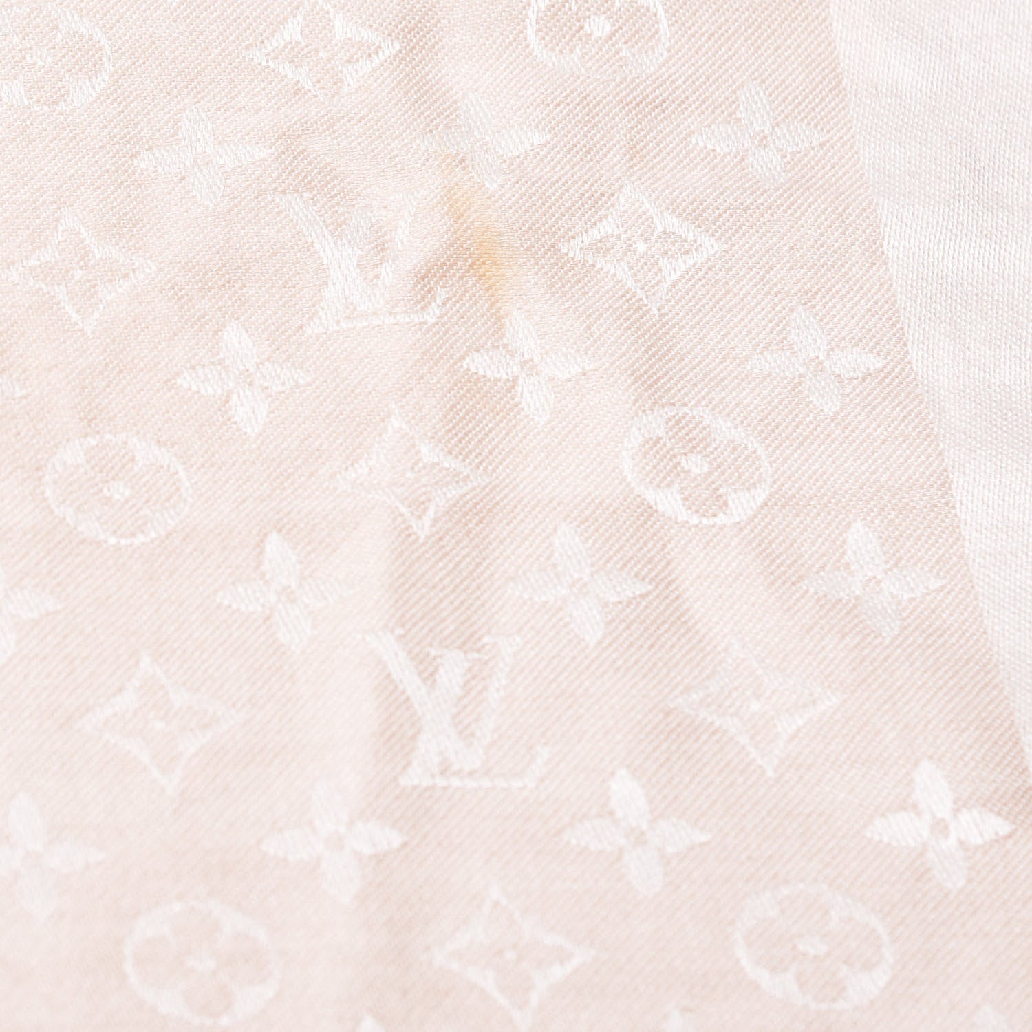 Louis Vuitton Silk Wool Monogram Shine Shawl Natural 3 of 5