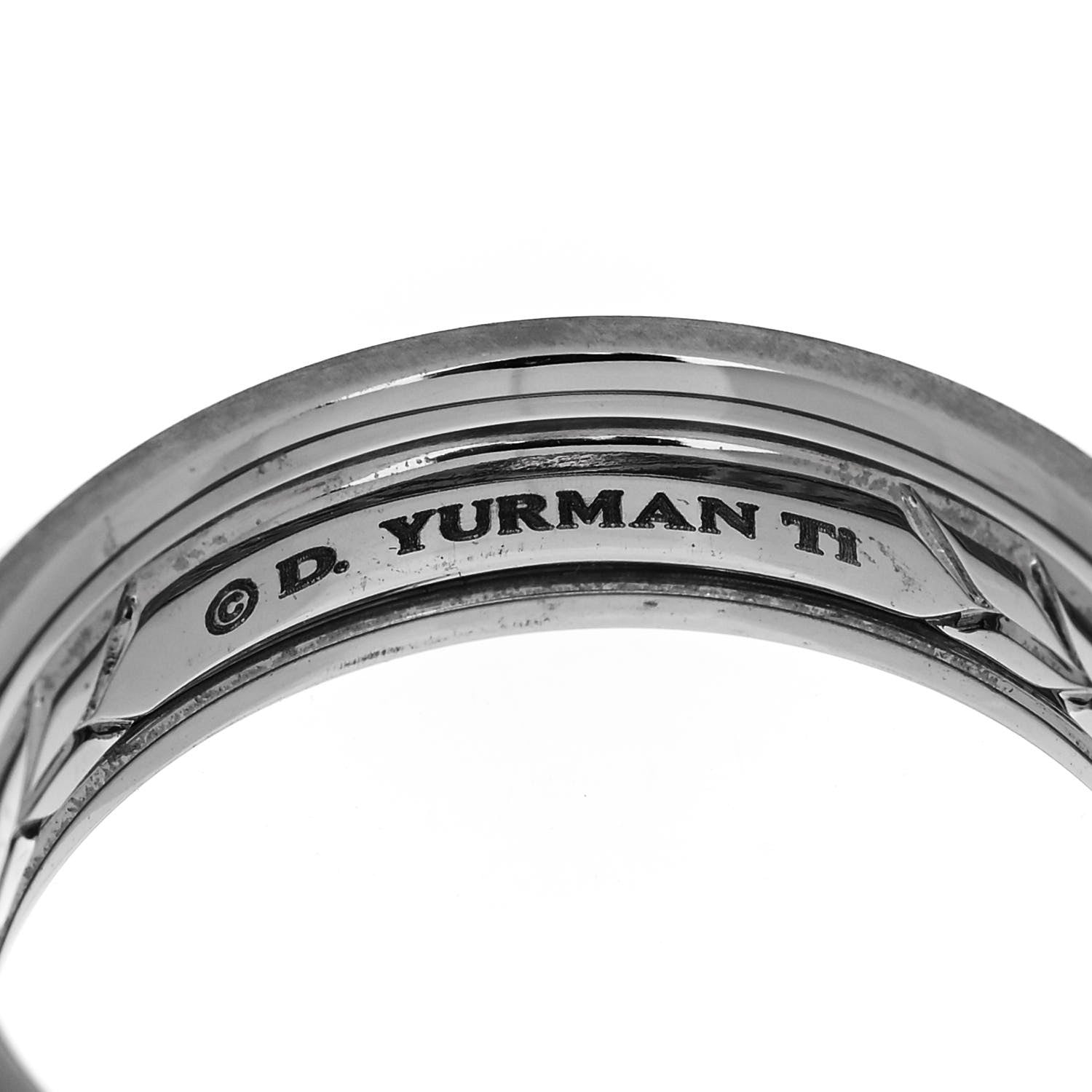 David Yurman Titanium 6.5mm Beveled Band Ring 61 9.5 4 of 4
