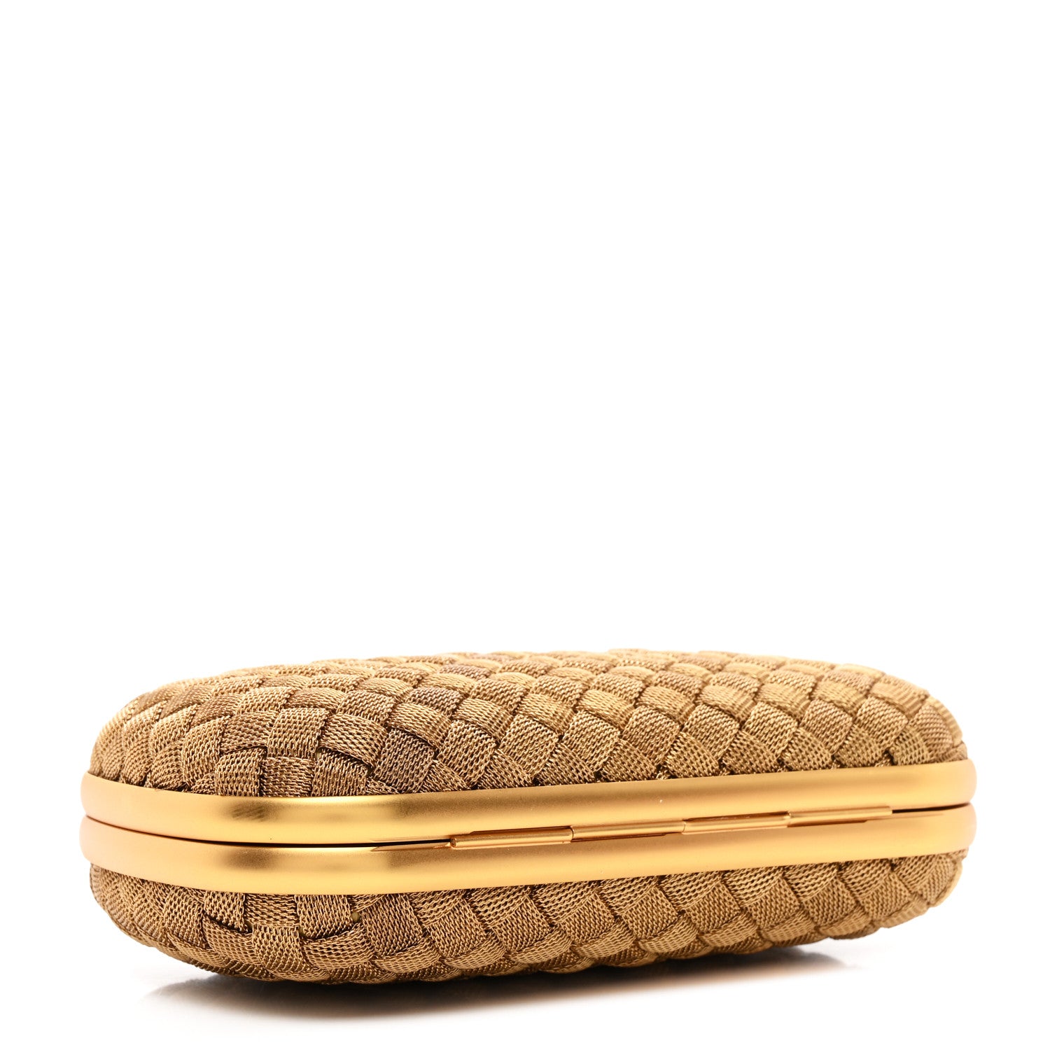 Bottega Veneta Intreccio Oro Bruciato Knot Clutch 4 of 7
