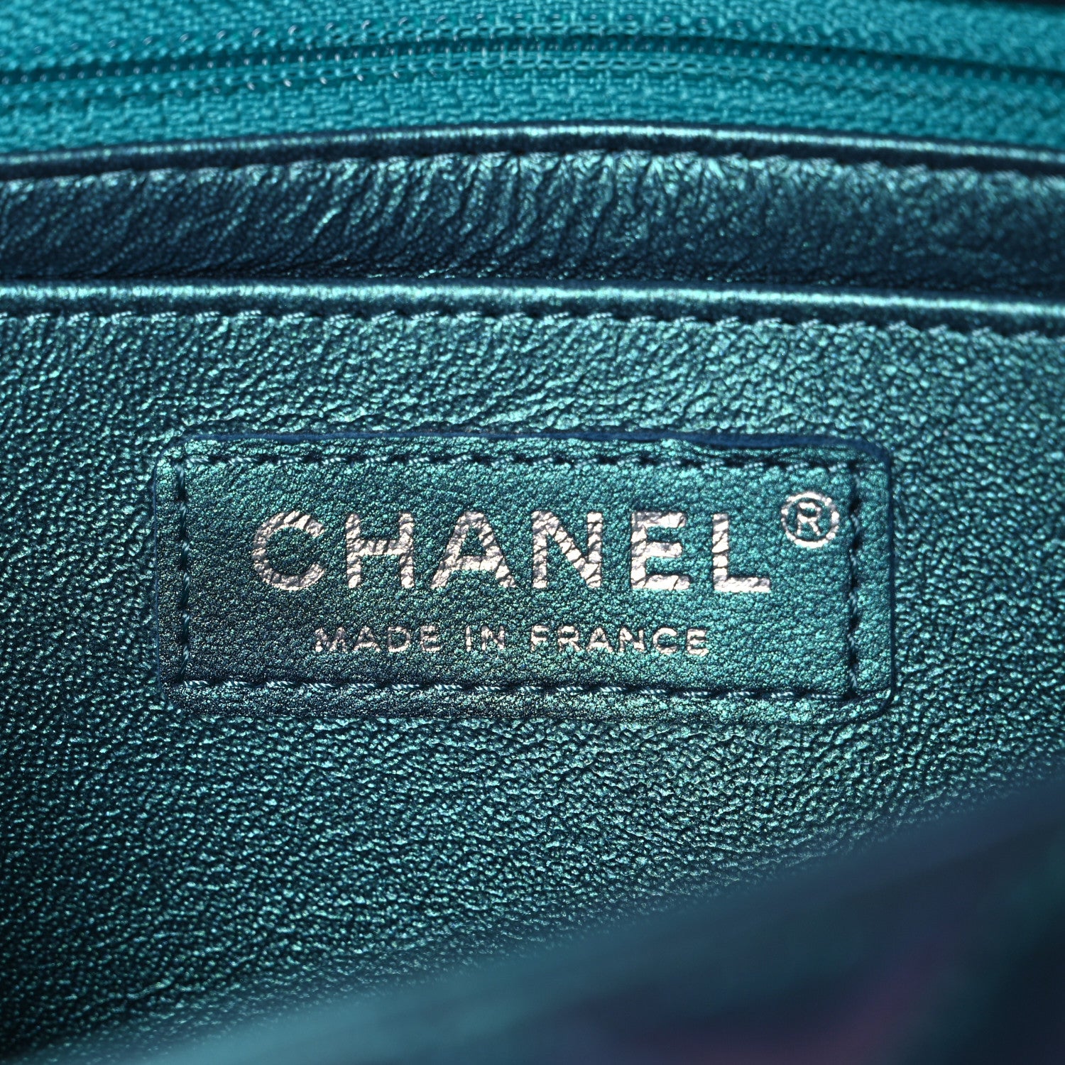 Chanel Iridescent Lambskin Quilted Mini Rectangular Flap Turquoise 6 of 10