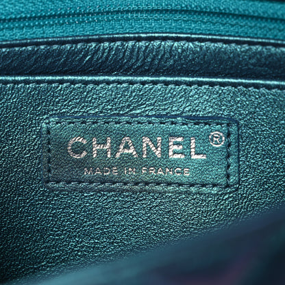 Chanel Iridescent Lambskin Quilted Mini Rectangular Flap Turquoise 6 of 10