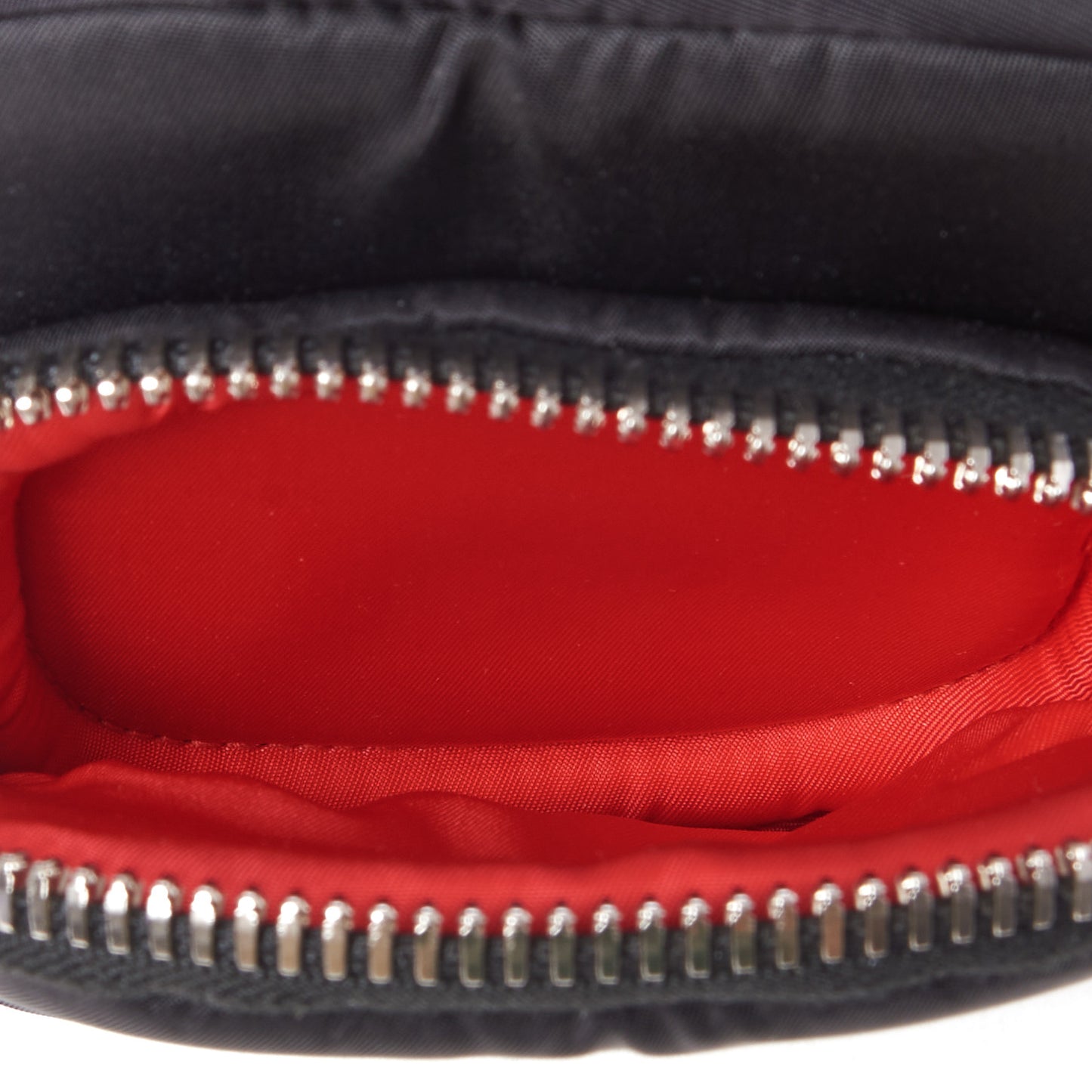 Tessuto Nylon Pocket Small Wristlet Pouch Black Fuoco