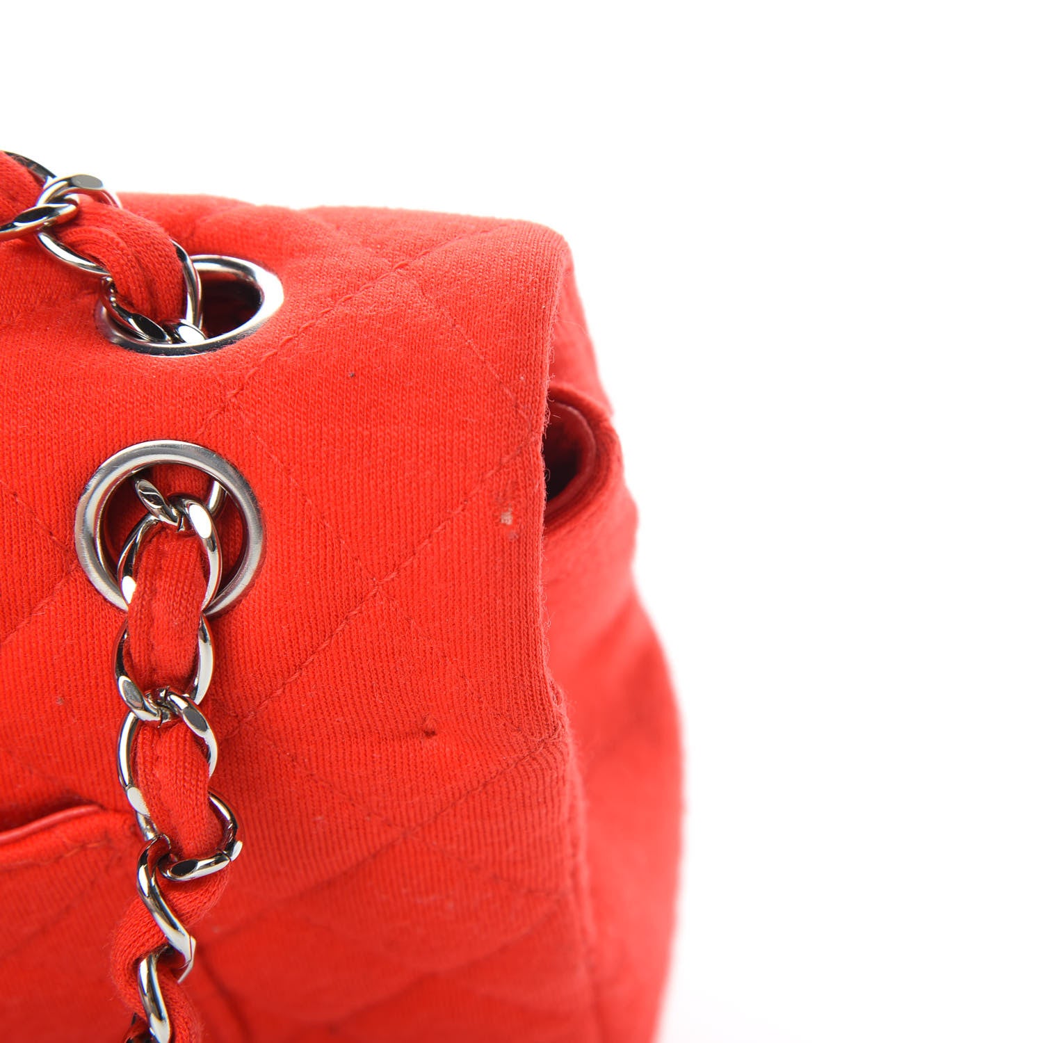 Chanel Jersey Quilted Medium Double Flap Red 12 of 13