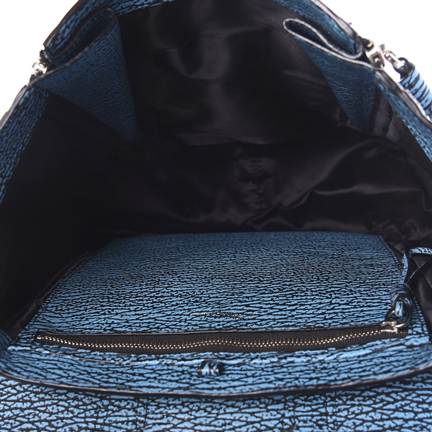 3.1 Phillip Lim 3.1 Textured Calfskin Pashli Backpack Black Blue 4 of 8