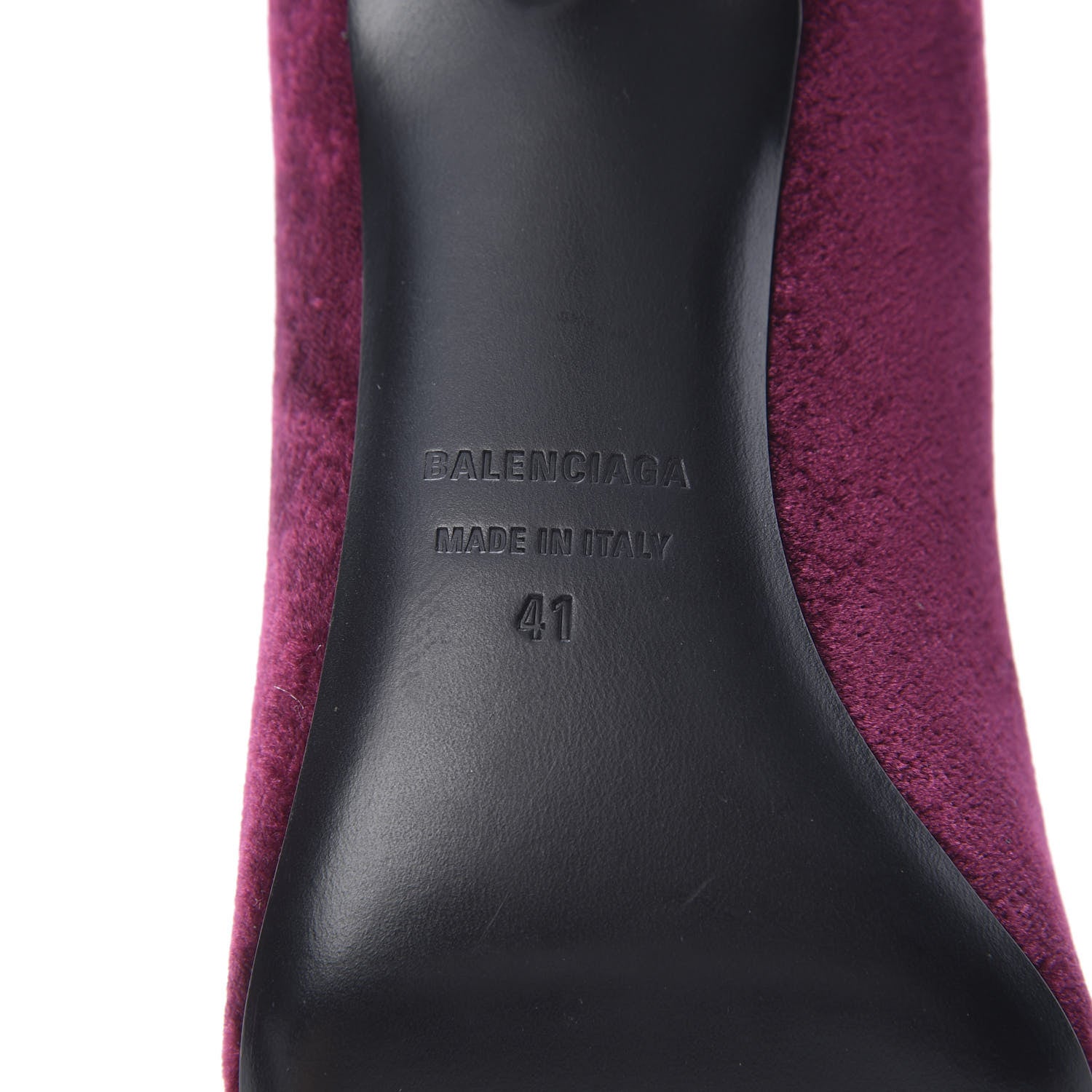 Balenciaga Velvet Extreme Pointed Toe Knife Booties 41 Bordeaux 6 of 7