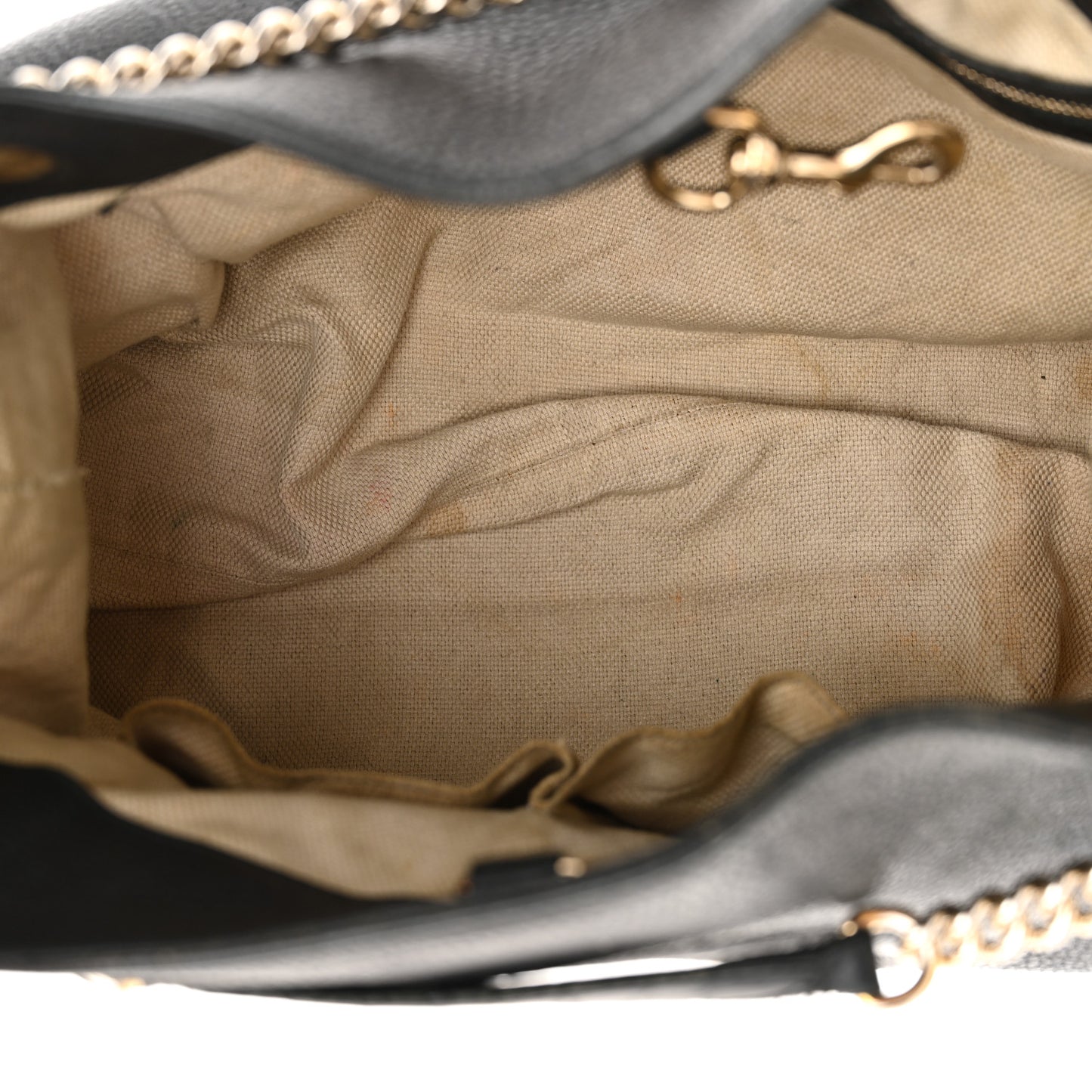 Pebbled Calfskin Medium Soho Chain Shoulder Bag Black