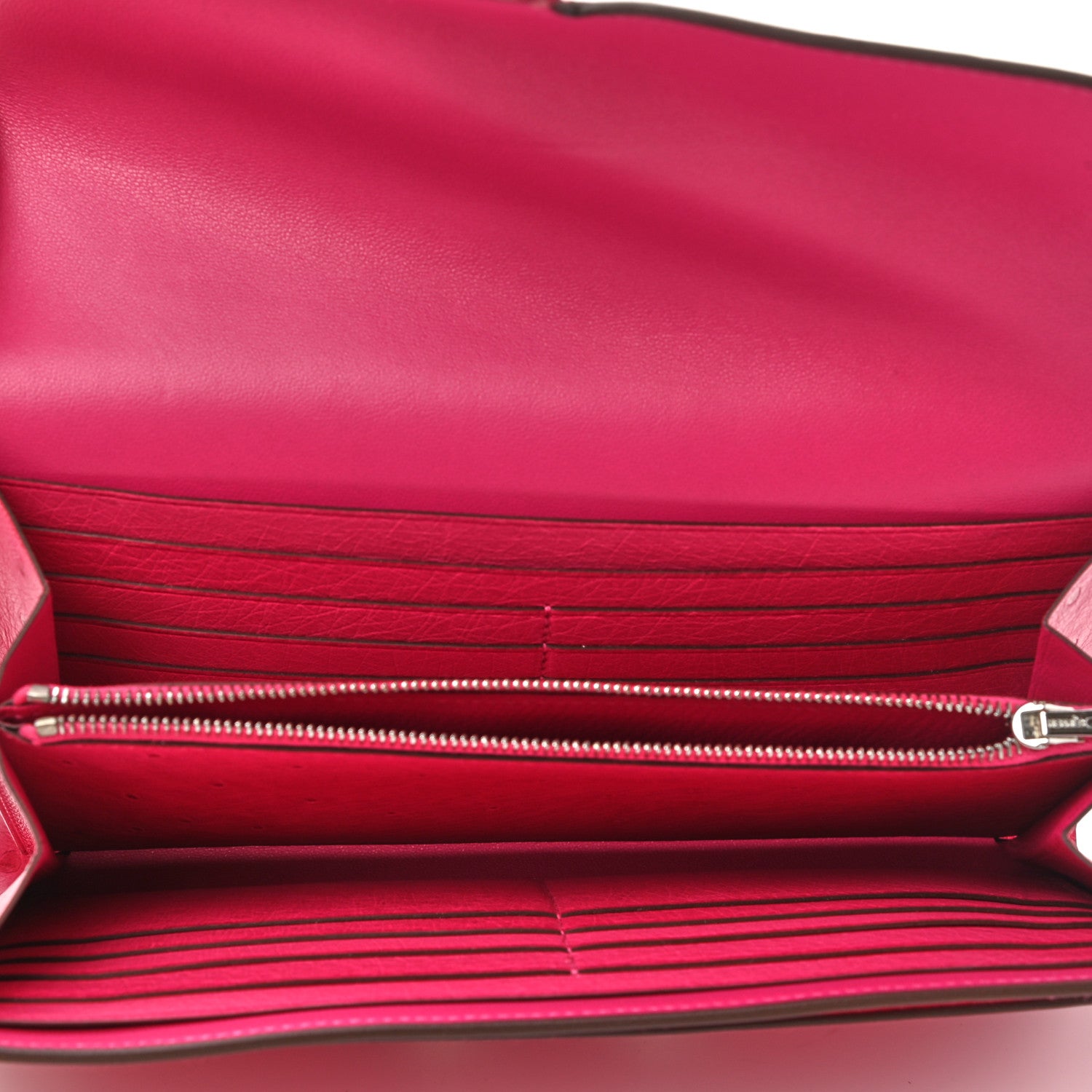 Hermes Ostrich Constance Long Wallet Rose Tyrien 5 of 7