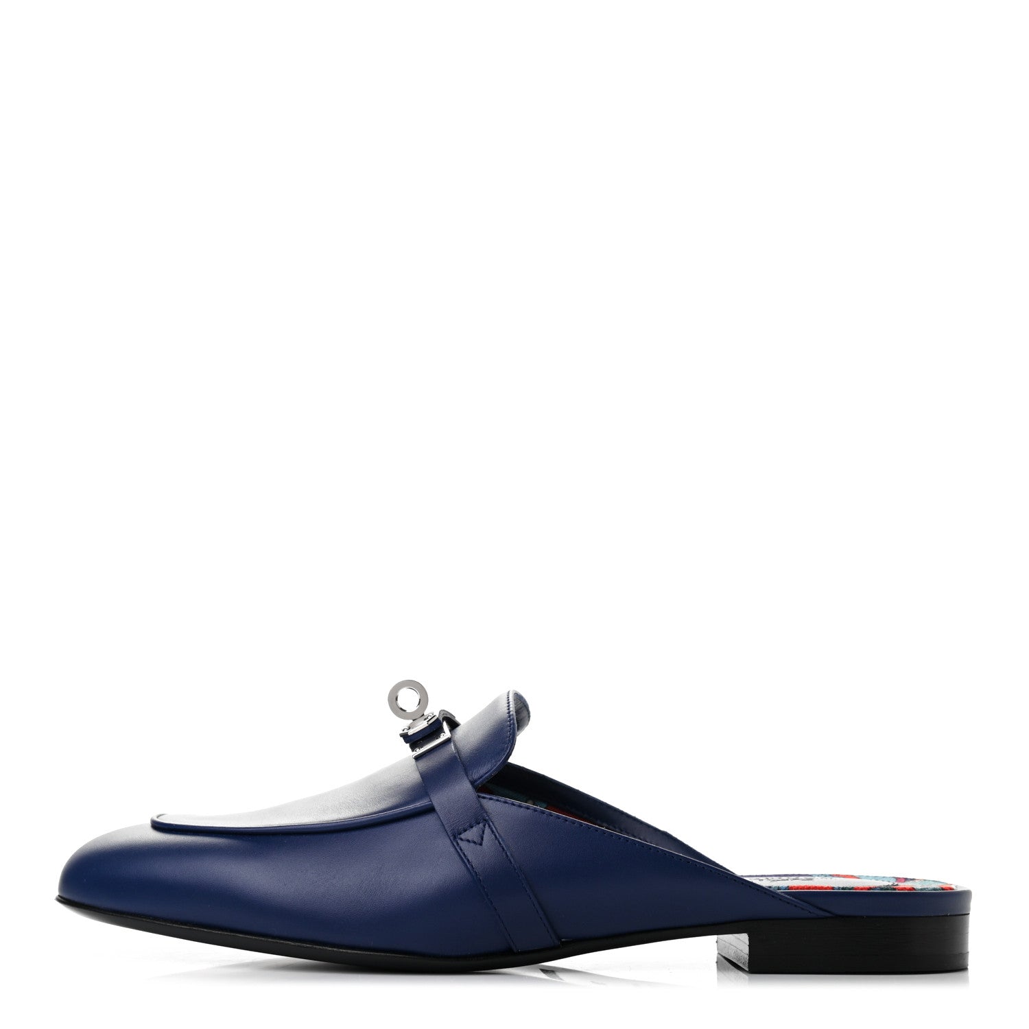 Hermes Calfskin Oz Mules 38 Bleu Maritime 1 of 7