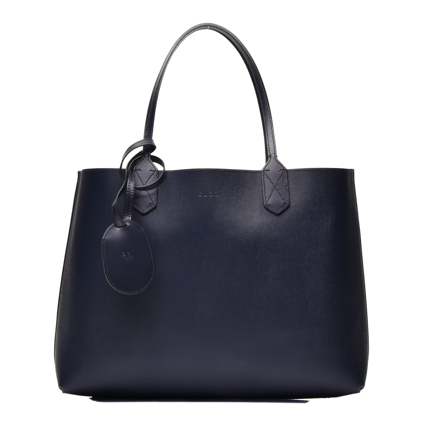 GG Supreme Monogram Blooms Medium Reversible Tote Beige Blue Navy