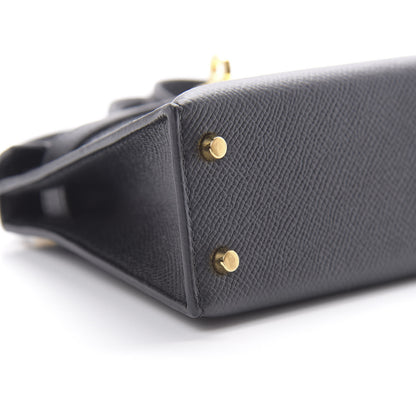 Hermes Epsom Mini Kelly Sellier 20 Black 8 of 10